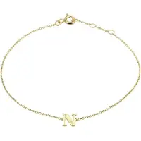 The Jewelry Collection Geelgouden Armband letter N 16 4021352