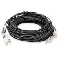 Digitus DK-24338U075BK-BBB Glasvezel Optische vezel Aansluitkabel 75 m Zwart [8x LC-/UPC-stekker - 8x LC-/UPC-stekker] 50/125 µ Multimode OM4