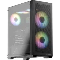 LC-Power LC-717B-ON Micro-tower Gaming-behuizing Zwart Zijvenster
