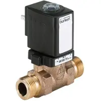 Burkert Magneetventiel G1/2'' Mannelijk NC Messing EPDM 0-10bar/145psi 230VAC Anti-Waterslag Drinkwater 6213 311679