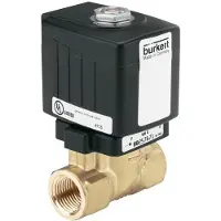 Burkert Magneetventiel G1/2'' NC Messing EPDM 0-10bar/145psi 230VAC Anti-Waterslag 6213 253519