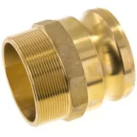 Tameson Camlock DN 75 (3'') Koppeling MessingR 3'' met buitendraad Type F MIL-C-27487