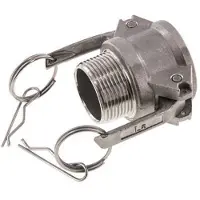 Tameson Camlock DN 32 (1 1/4'') Koppeling RvsR 1 1/4'' met buitendraad Type B MIL-C-27487