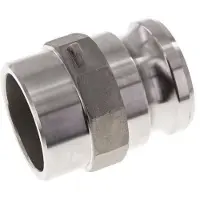 Tameson Camlock DN 60 (2 1/2'') Koppeling RVS met lasuiteinde (76.1 mm) Type F (AS) MIL-C-27487