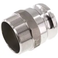 Tameson Camlock DN 75 (3'') Koppeling RvsR 3'' met buitendraad Type F MIL-C-27487