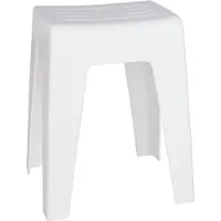 Wenko Badkamerkruk Kumba in wit kunststof B38 x H47 x D32cm - Douchekruk - Douchezitje - Douchestoel - Belastbaarheid max. 120 kg