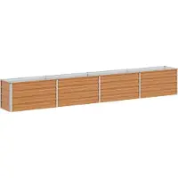 vidaXL Verhoogde plantenbak Lichtbruin 320 x 40 x 45 cm
