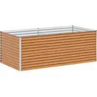 vidaXL Verhoogde plantenbak Lichtbruin 195 x 100 x 68 cm