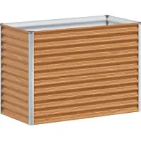 vidaXL Verhoogde plantenbak Lichtbruin 98 x 50 x 68 cm
