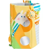 Haba Spel 'Entdeckerrolle Zebra' blauw / geel / groen / wit