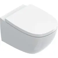 Catalano Alvea Wandcloset SilenTech CataGlaze+ 53cm Zonder Zitting Glans Wit - Keramiek - Toiletten, Hangtoiletten - 8059015196248