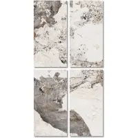 Ink Vloertegel set van 4 tegels met doorlopende vormgeving 60x120 island glossy