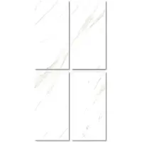 Ink Vloertegel set van 4 tegels met doorlopende vormgeving 60x120 calacatta matt