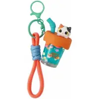 Itotal Sleutelhanger Bubble Tea Oranje Kat Keychain ORANGE CAT Plastic and Metal 4.0x4.0x7.0cm