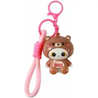 Itotal Sleutelhanger Hoodie Beer Keychain Bear Plastic and Metal 4.5x4.0x5.4cm