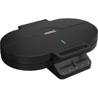 Princess 132384 Dubbel Wafelijzer - 10 hartvormige - 1200W - Regelbare thermostaat- 5 standen - Anti aanbaklaag - PFAS-vrij - Zwart - Gaufrier