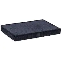 Designed By Lotte Benchkussen Ribbed - Hondenkussen - Orthopedisch - Ribbed stof - Antraciet - 76x53x8 cm
