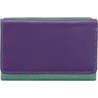 Mywalit Portemonnee 'Tri-fold' beige / groen / olijfgroen / donkerlila