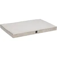 Designed By Lotte Benchkussen Ribbed - Hondenkussen - Orthopedisch - Ribbed stof - Lichtgrijs - 88x58x8 cm