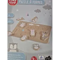 Playtive Houten Speelgoed - Vorm Puzzel - Traint op speelse wijze fijne motoriek en logisch denken - Vanaf 1,5 jaar - Bevordert de ontwikkeling en stimulatie van de verbeelding -