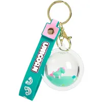 Itotal Bolvormige Vloeibare Sleutelhanger Eenhoorn Sphered Liquid Keychain UNICORN 3.3x2.9x5cm