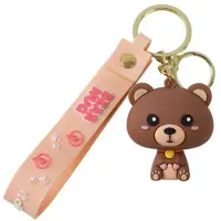 Itotal Sleutelhanger Lanyard Beer Keychain BEAR Plastic and Metal 4x4.5cm