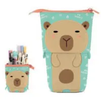 Itotal Pop-up Pecil Case CAPYBARA Eend etui voor school, uitbreidbaar 13.5x6.0x19.0cm
