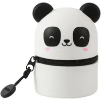 Itotal Mini silicone pencil case PANDASTIC Zachte siliconen etui voor school, uitbreidbaar met contourvorm 6.0x6.0x8.5cm 53gr