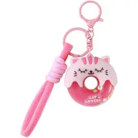Itotal Sleutelhanger Donuts Roze Kat Keychain Donuts PINK CAT Plastic and Metal 5.0x5.2x1.8cm