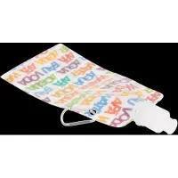 Shopsahopsa Opvouwbare waterfles - Kleur: Multi - Met Karabijnhaak - Clip aan je broek - Handig op Festivals - Altijd een slok bij je - Met Zuigdop - Afmeting: 21,5 x 11 cm - Inhoud: 450ml