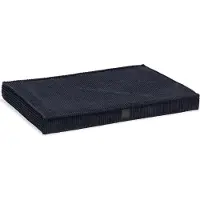 Designed By Lotte Benchkussen Ribbed - Hondenkussen - Orthopedisch - Ribbed stof - Antraciet - 88x58x8 cm