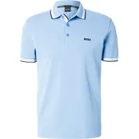 HUGO BOSS Shirt 'Paddy' hemelsblauw / zwart / wit