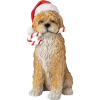 Intratuin Kerstfiguur Olaf Hond Met Zuurstok Bruin / Rood 9,5 X 8,3 X 16,5 Cm