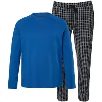 JP 1880 Pyjama lang azuur / zwart / wit