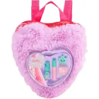 Canenco Make-up set, speelgoed in een pluizige, paarse rugzak, voor kinderen
