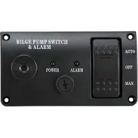 A.a.a. Bilge Pump Switch/alarm Panel Zilver 115 x 63 mm