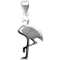 MOOYE ® - Collectie Zilveren Flamingo abstract kettinghanger