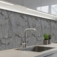KitchenYeah Keuken achterwand 500x60 cm - Spatscherm zelfklevend Oud - Beton print - Muur - Muurbeschermer - Spatwand fornuis