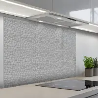 KitchenYeah Spatscherm 120x80 cm - Zelfklevende achterwand Grijs - Reptiel - Dier - Patroon - Keuken muurbeschermer - Spatwand fornuis