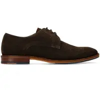 Manfield Bruine suède veterschoenen | Maat 40