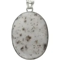 MOOYE ® - Collectie Zilveren Dendriet Opaal edelsteen ovaal XL hanger