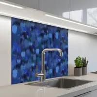 KitchenYeah Keuken achterwand 80x80 cm - Spatscherm zelfklevend Vloeiend - Verfstrepen - Kleuren - Muurbeschermer - Spatwand fornuis