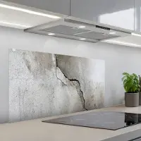 KitchenYeah Spatscherm 100x50 cm - Zelfklevende achterwand Beton - Industrieel - Grijs - Keuken muurbeschermer - Spatwand fornuis