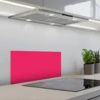 KitchenYeah Spatscherm 60x30 cm - Zelfklevende achterwand Karmijn - Kleuren - Palet - Roze - Keuken muurbeschermer - Spatwand fornuis
