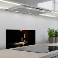 KitchenYeah Spatscherm 60x30 cm - Zelfklevende achterwand Prosecco - Bubbels - Sfeervol - Drank - Keuken muurbeschermer - Spatwand fornuis