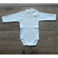 Babidu Romper / Body | wit | lange mouw | met colletje | 1177 | 9 maand | maat 74