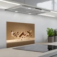 KitchenYeah Spatscherm 60x45 cm - Zelfklevende achterwand Specerijen - Zweven dynamisch - Geurassociaties - Keuken muurbeschermer - Spatwand fornuis