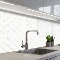 KitchenYeah Keuken achterwand 500x60 cm - Spatscherm zelfklevend Grafisch - Patroon - Modern - Muurbeschermer - Spatwand fornuis