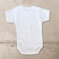 Babidu Romper/Body | Basis romper | Korte Mouw | Wit | Unisex | 12 Maand | Maat 80