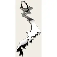MOOYE ® - Collectie Zilveren Landkaart Japan ketting hanger